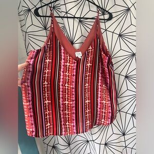 Jones New York Red Relaxed Sleeveless Camisole